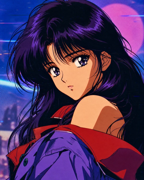 Retro anime style